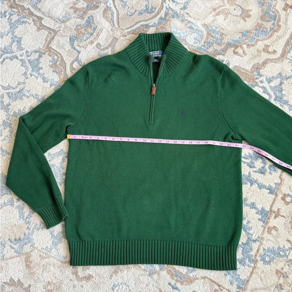 Polo Ralph Lauren Men's Half-Zip Sweater in Emerald Green size  L